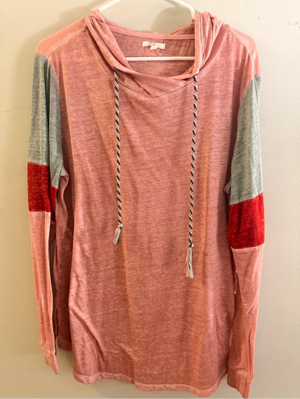 Maurices Dusty Rose Lightweight Top with hoodie
